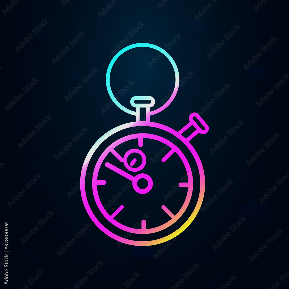 Poster stopwatch in nolan style icon. simple thin line, outline vector of cargo logistic icons for ui and u
