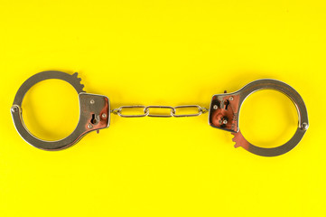 Close-up of handcuffs