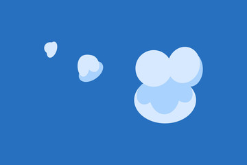 Cartoon cloud isolated vector set. collection white clouds illustration.