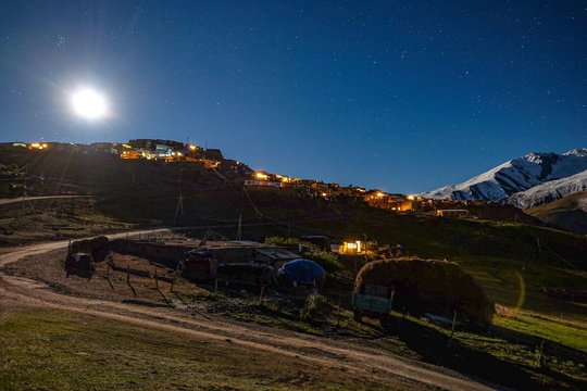 Xinaliq, Caucasian Village at night