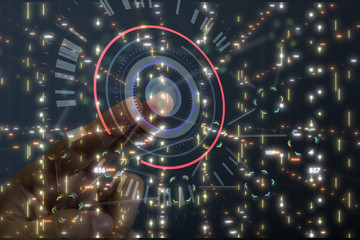 Big data visualization. Network connection structure