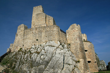 Beckov castle - castle in ruins located near the village of Beckov, Slovakia