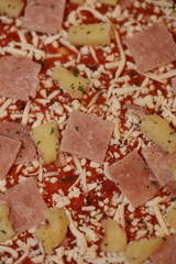 Pizza Hawaii macro background stock photography high quality prints