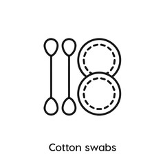 cotton swabs vector line icon. Simple element illustration. cotton swabs icon for your design.