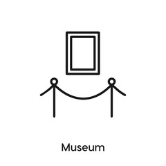 museum vector line icon. Simple element illustration. museum icon for your design.
