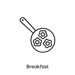 breakfast vector line icon. Simple element illustration. breakfast icon for your design.