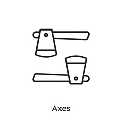 axes vector line icon. Simple element illustration. axes icon for your design.