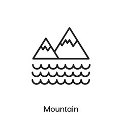 mountain vector line icon. Simple element illustration. mountain icon for your design.