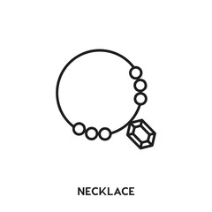 necklace vector line icon. Simple element illustration. necklace icon for your design.