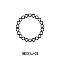 necklace vector line icon. Simple element illustration. necklace icon for your design.