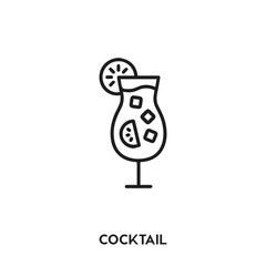 cocktail vector line icon. Simple element illustration. cocktail icon for your design.