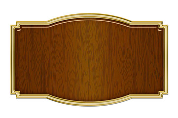 frame on woodenon a white background