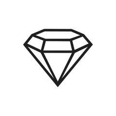 Diamond vector icon template black color editable. Diamond vector icon symbol Flat vector illustration for graphic and web design.