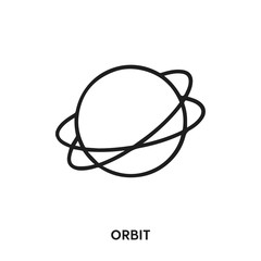 orbit vector line icon. Simple element illustration. orbit icon for your design.