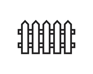Obraz premium Fence icon template black color editable. Fence icon symbol Flat vector illustration for graphic and web design.