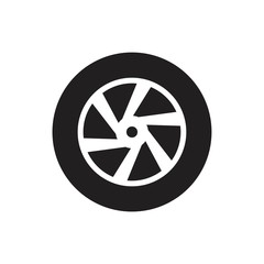 Tire Wheel icon template black color editable. Tire Wheel icon symbol Flat vector illustration for graphic and web design.