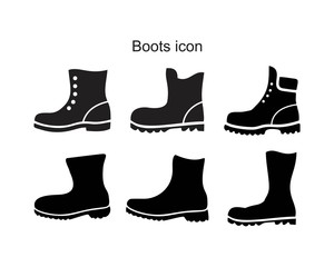 Boots icon template black color editable. Boots icon symbol Flat vector illustration for graphic and web design.