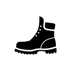 Foto op Plexiglas Boots icon template black color editable. Boots icon symbol Flat vector illustration for graphic and web design. © Alwie99d