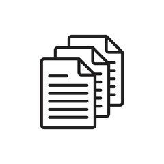 Document icon template black color editable. Document icon symbol Flat vector illustration for graphic and web design.