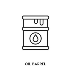 oil barrels vector line icon. Simple element illustration. oil barrels icon for your design.