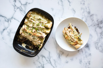 Black Bean Salsa Verde Enchiladas