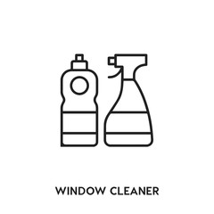 window cleaner vector line icon. Simple element illustration. window cleaner icon for your design.