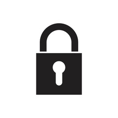 Padlock icon template black color editable. Padlock icon symbol Flat vector illustration for graphic and web design.