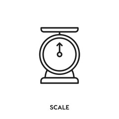scale vector line icon. Simple element illustration. scale icon for your design. Can be used for web and mobile.