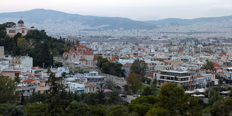 Fototapeta na wymiar view of athens, greece