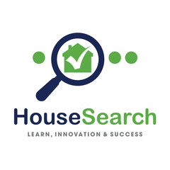 Find real estate, find property, house search logo vector
