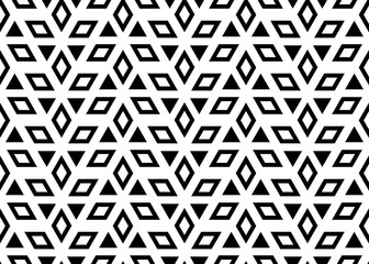 Abstract geometric pattern. A seamless vector background. White and black ornament. Graphic modern pattern. Simple lattice graphic design
