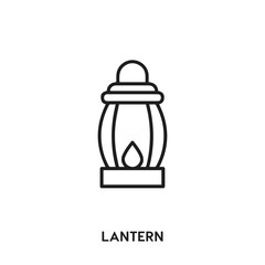 lantern vector line icon. Simple element illustration. lantern icon for your design. Can be used for web and mobile.