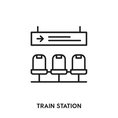 Obraz premium village vector line icon. Simple element illustration. village icon for your design. Can be used for web and mobile.