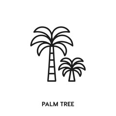 palm tree vector line icon. Simple element illustration. palm icon for your design. Can be used for web and mobile.