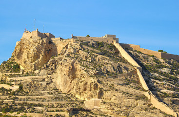 Fototapeta na wymiar Castillo de Santa Bárbara, Alicante, España