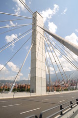  Panoramic of the bridge of the 4 south in Medellin sector Town