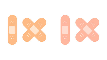 Medical plasters. Wound Adhesives. Vector illustration