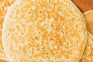 background of homemade pancakes
