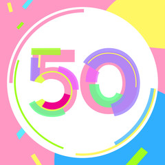 Numbers bright lines and figures funny dynamics_50 anniversary followers