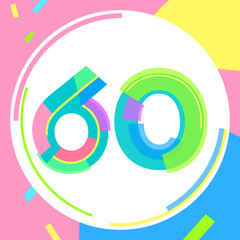 Numbers bright lines and figures funny dynamics_60 anniversary followers