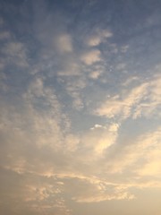 Obraz premium beautiful glowing sky during sunset on a clear weather day