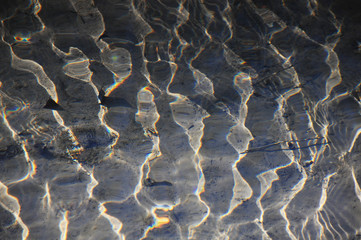 Ripples on water surface in Sunny weather