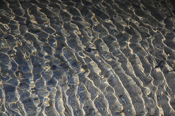 Ripples on water surface in Sunny weather