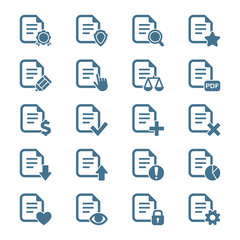 Set of document icons. Vector illustration