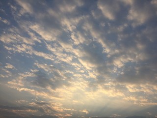 beautiful glowing sky during sunset on a clear weather day