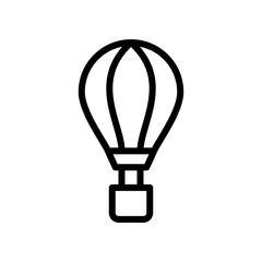 Fototapeta premium Hot air balloon line icon