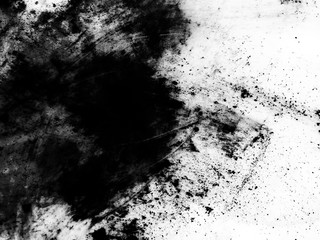 Black spot of scattered pigment. Abstract background