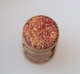 Vintage wine cork on the white background