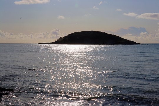 Looe Island in the sun