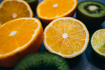 Fototapeta na wymiar oranges and lemons